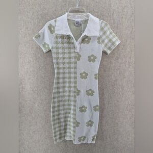 Princess Polly Green and White Mini Dress